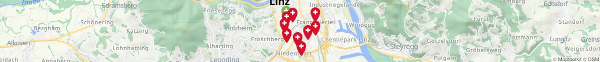 Kartenansicht für Apotheken-Notdienste in der Nähe von Bulgariplatz (Linz  (Stadt), Oberösterreich)